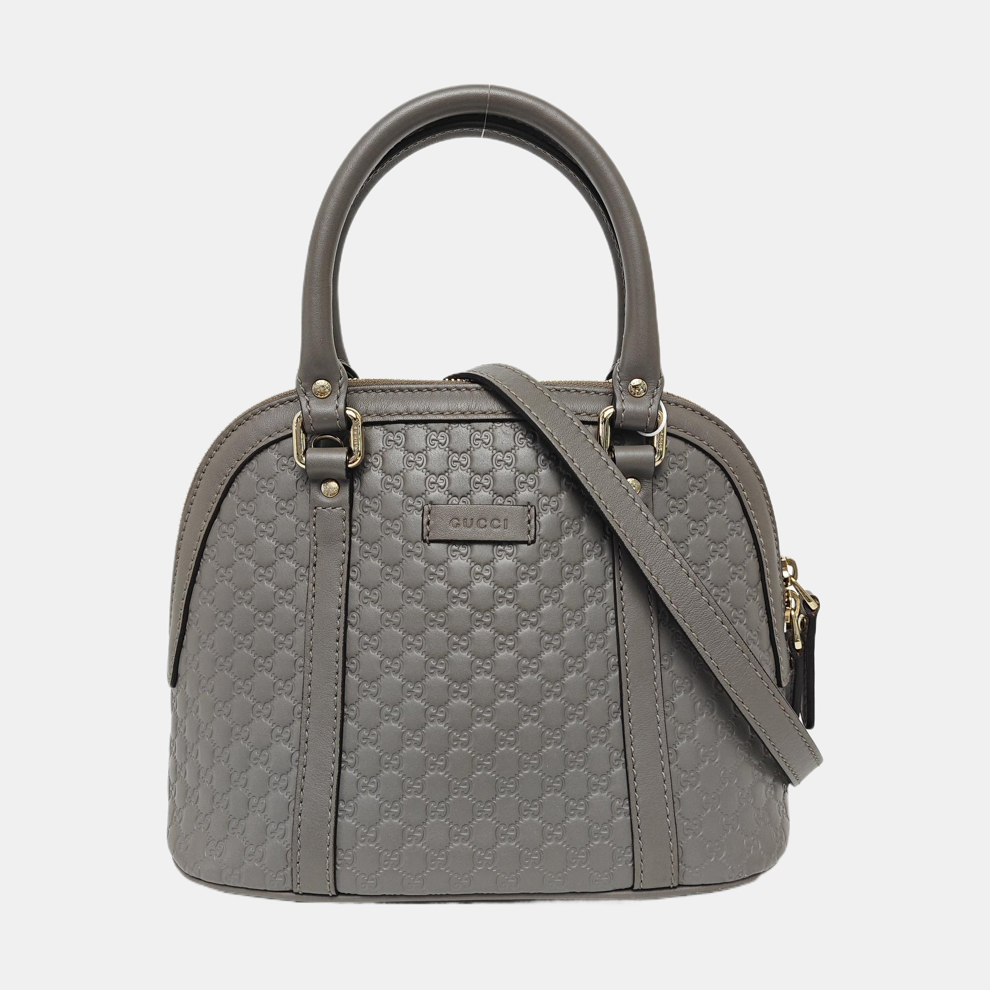 Microguccissima Monogram Calfskin Gray
