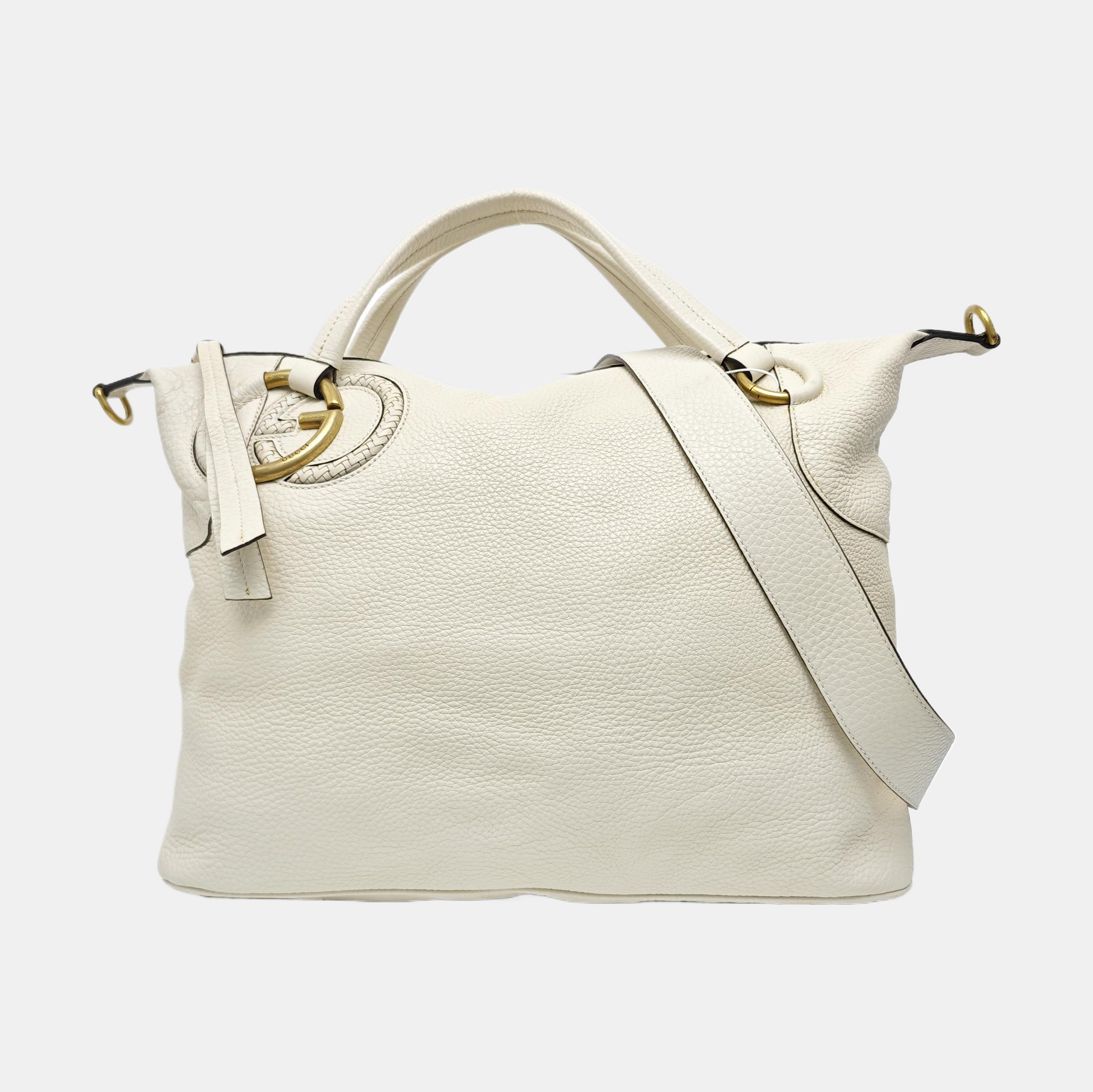 Calfskin Shoulder Bag White