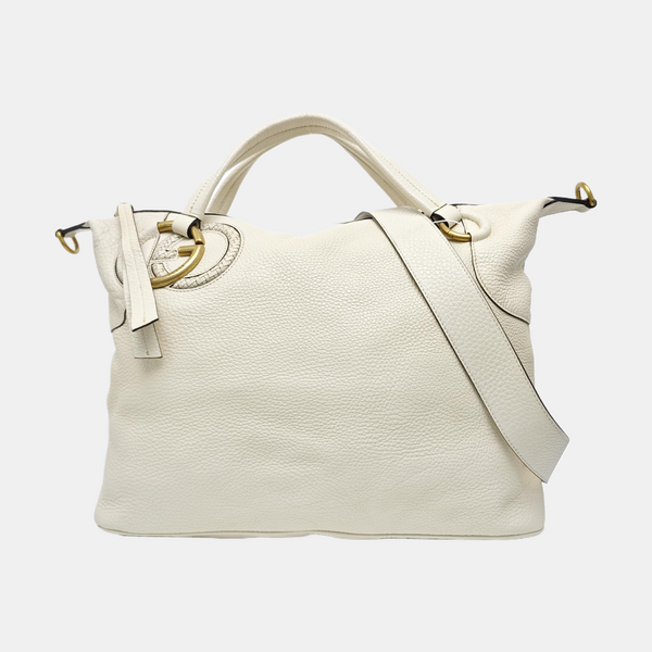 Calfskin Shoulder Bag White