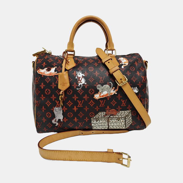 SPEEDY 30 Monogram Coated Canvas Brown