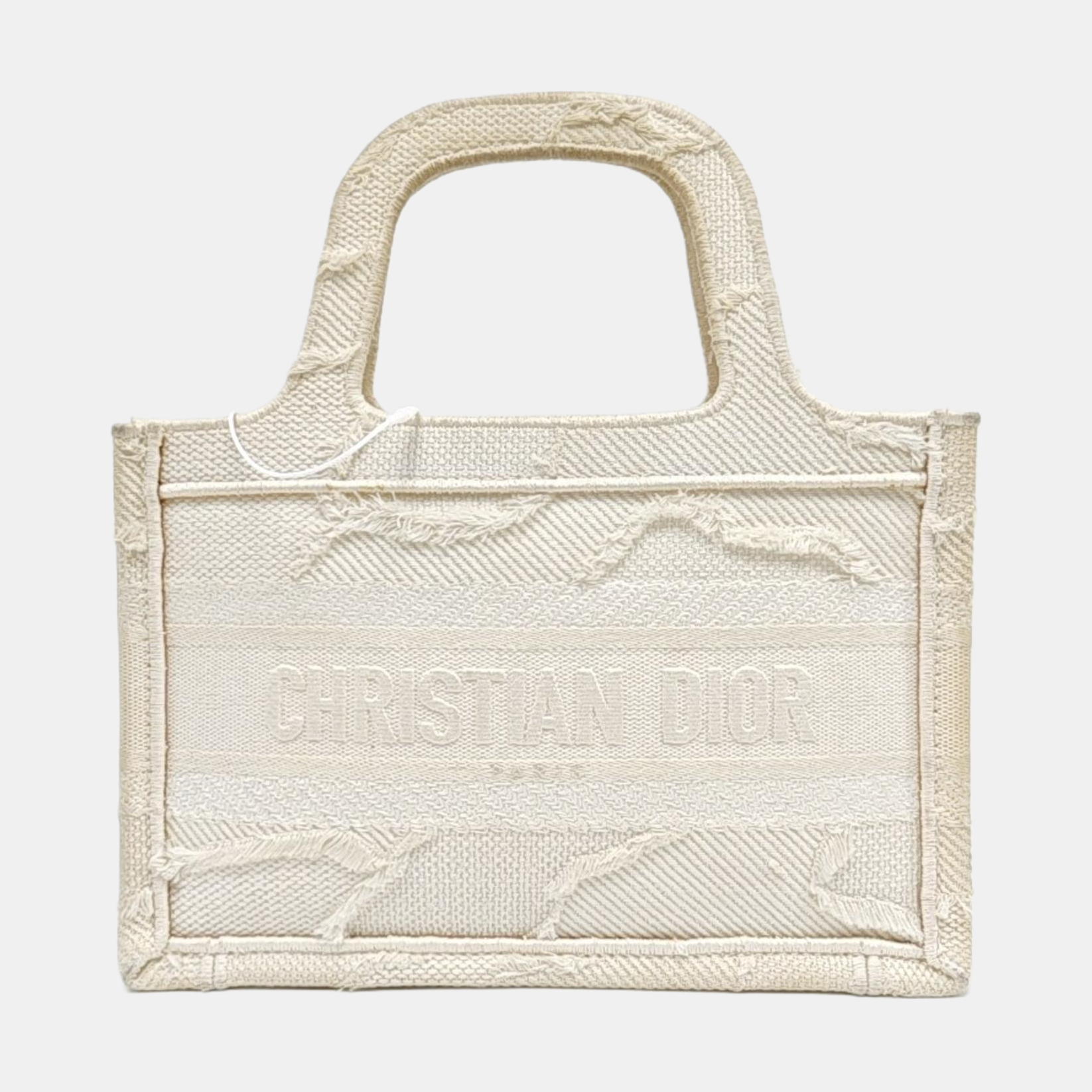 Authenticated pre-owned  Book Tote Mini Canvas White - Tote Bag at Looply