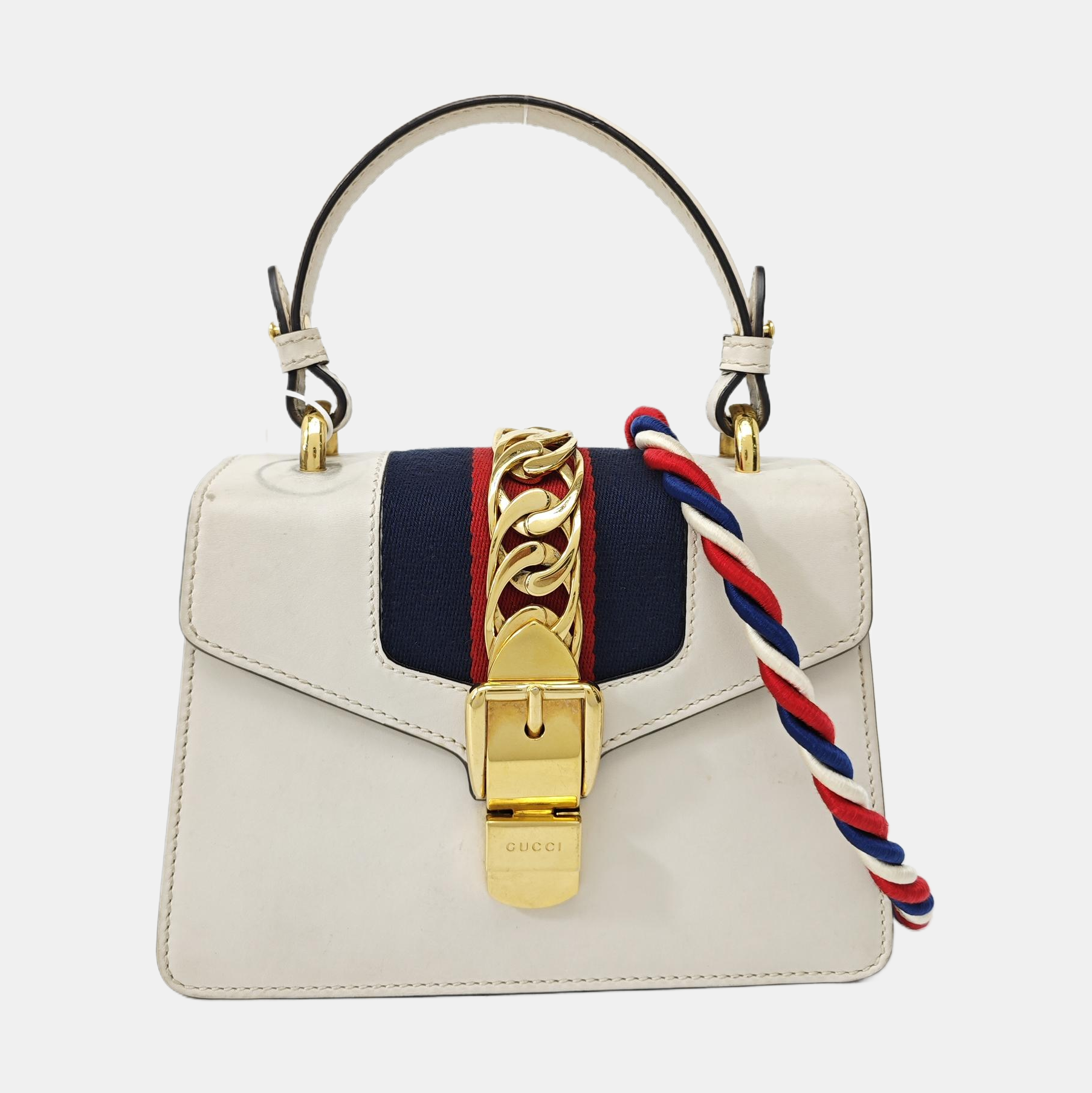Sylvie Mini Calfskin White