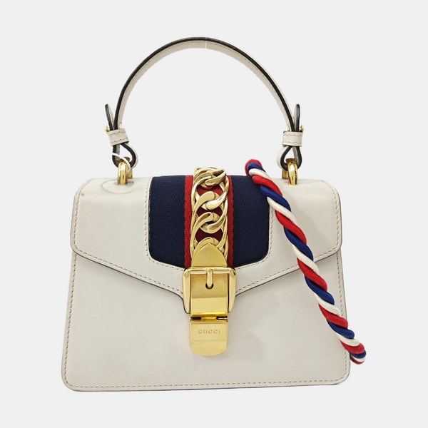Sylvie Mini Calfskin White