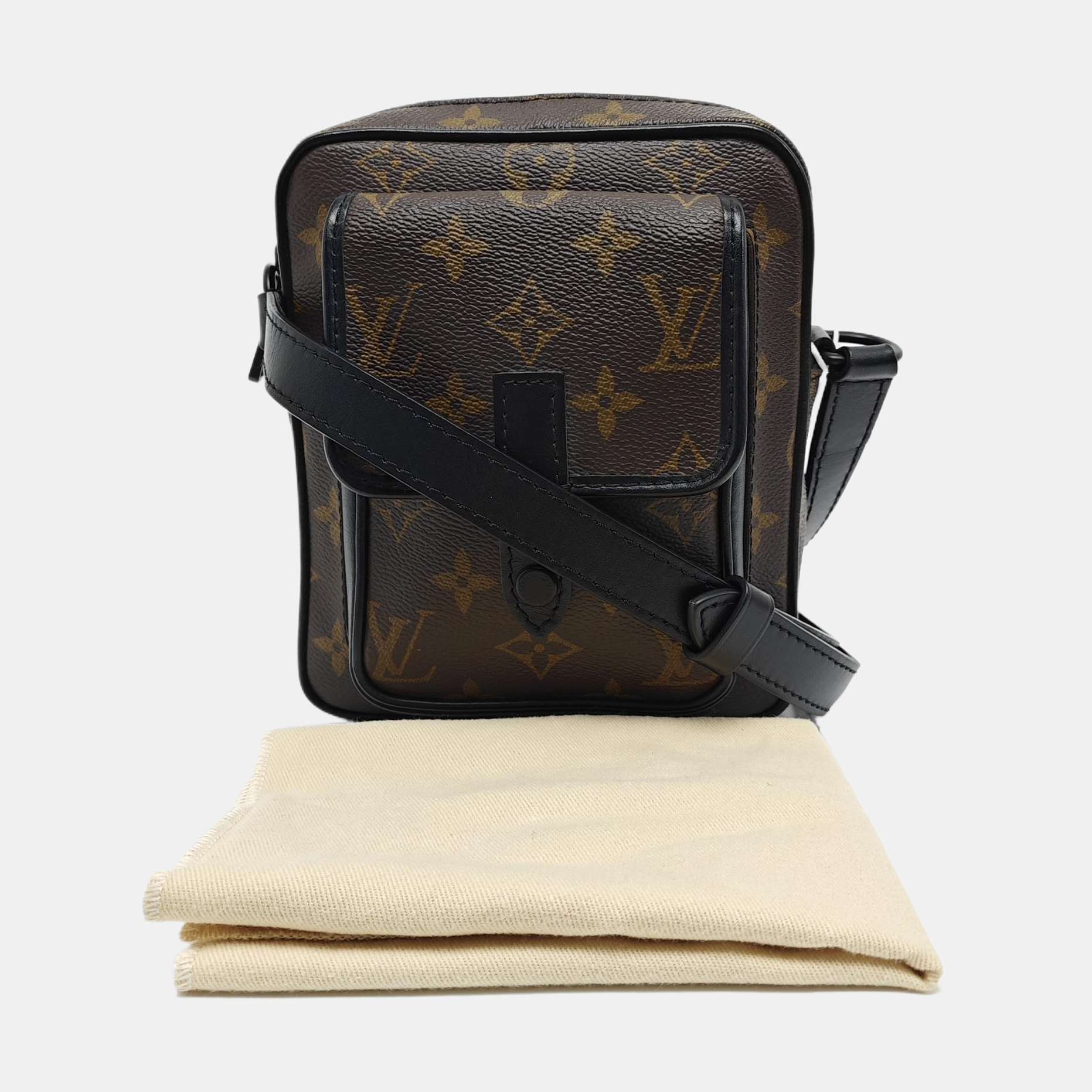 CHRISTOPHER Monogram Coated Canvas Brown