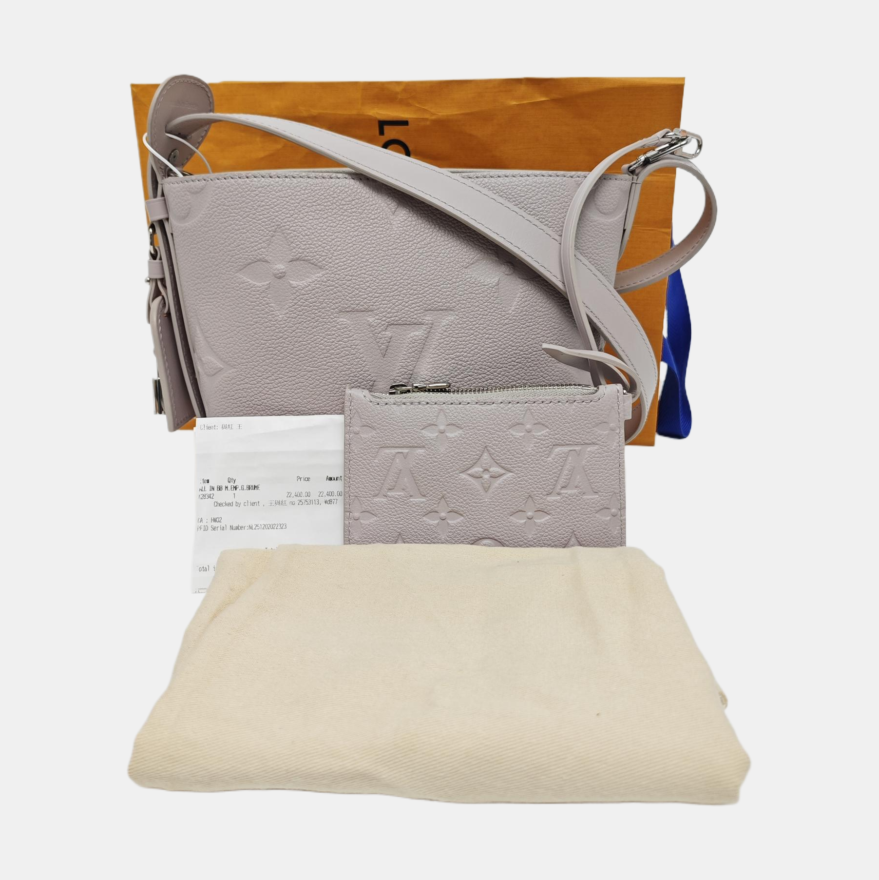ALL IN Monogram Calfskin Gray