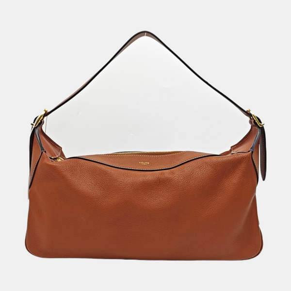 Calfskin Top Handle Bag Brown
