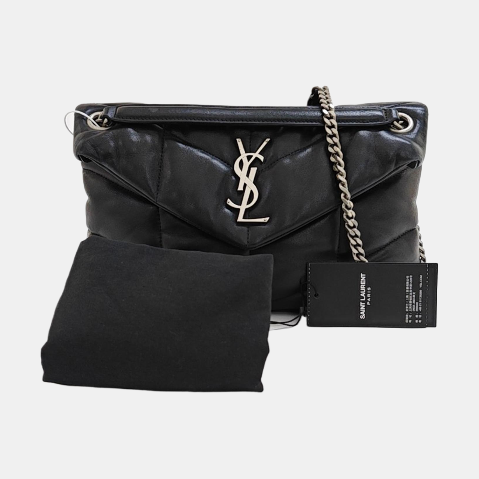 PUFFER Small Quilted Lambskin Black
