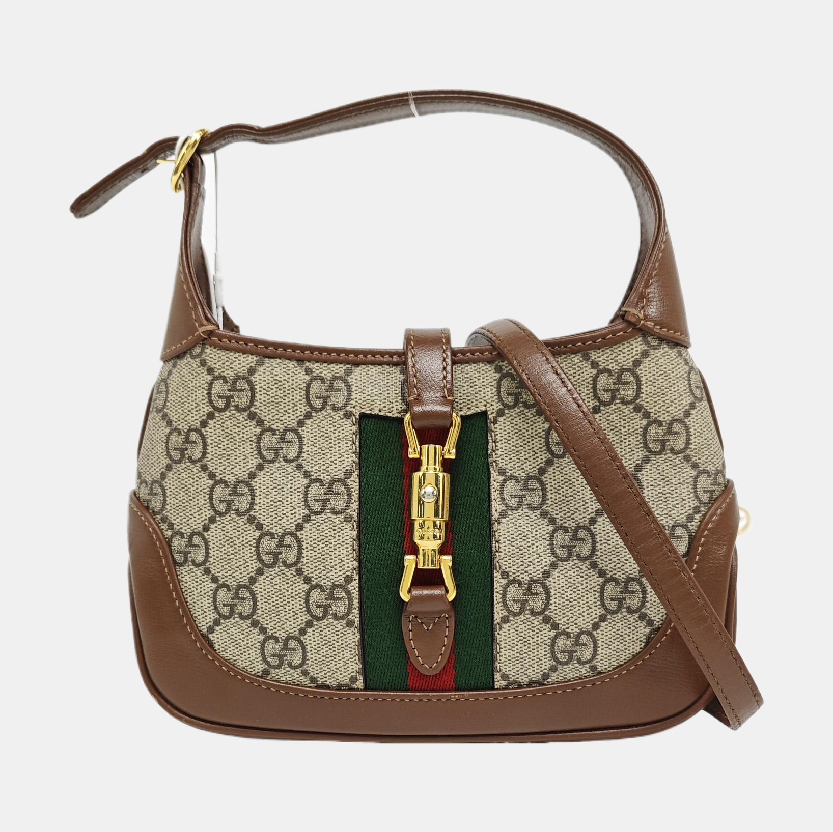 Jackie 1961 Mini Monogram Coated Canvas Beige