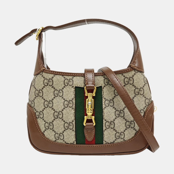 Jackie 1961 Mini Monogram Coated Canvas Beige