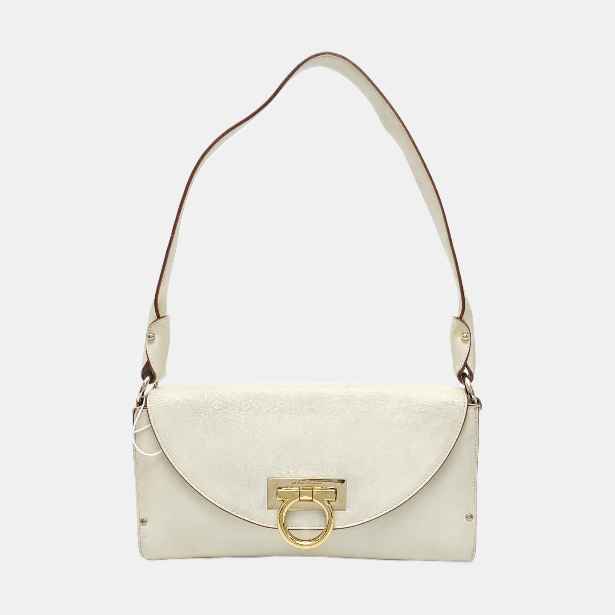Calfskin Top Handle Bag White