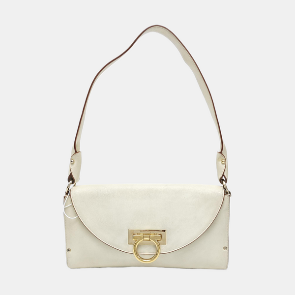 Calfskin Top Handle Bag White
