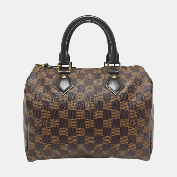 SPEEDY 25 Damier Ebene Coated Canvas Brown