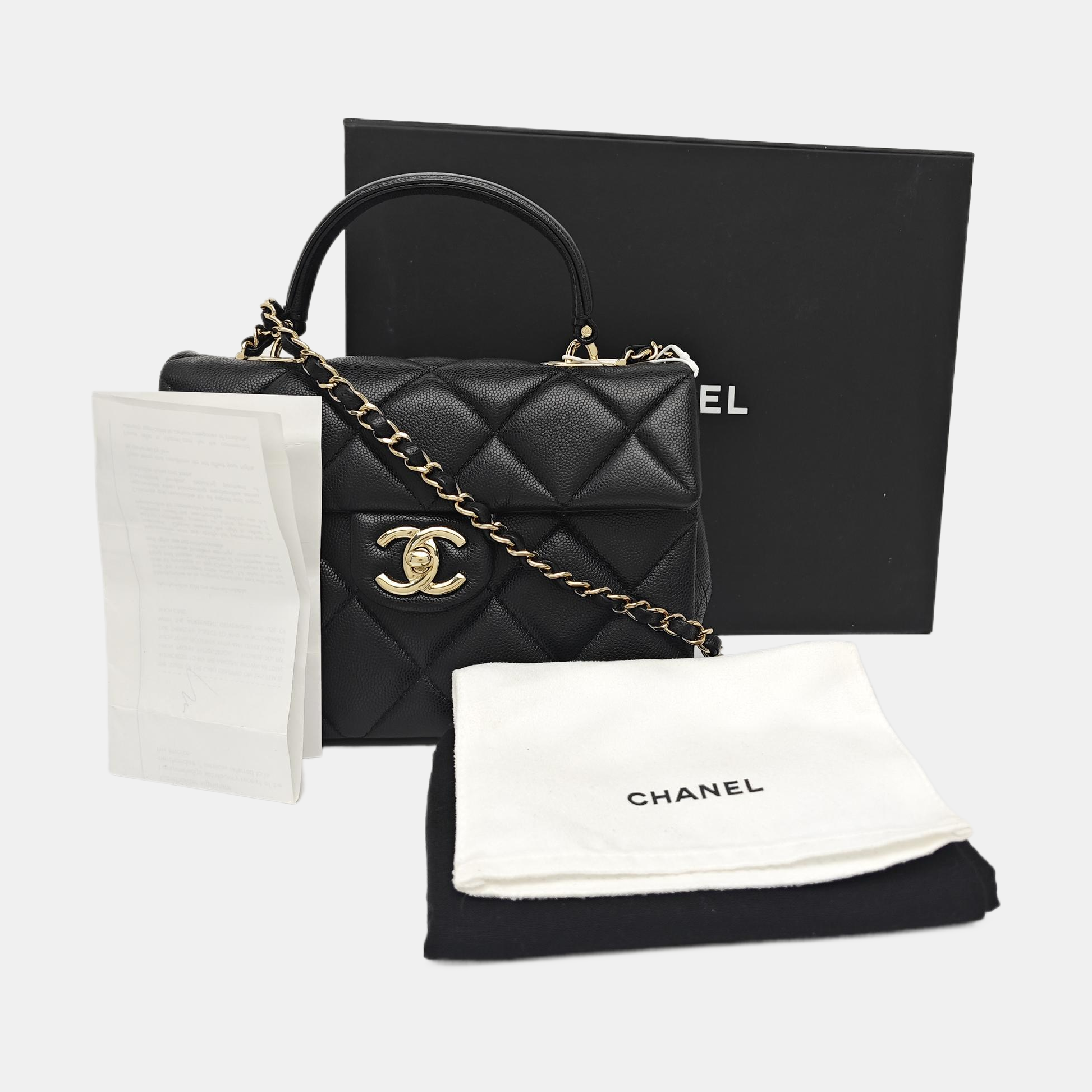 CLASSIC FLAP Mini Quilted Grained Calfskin Black