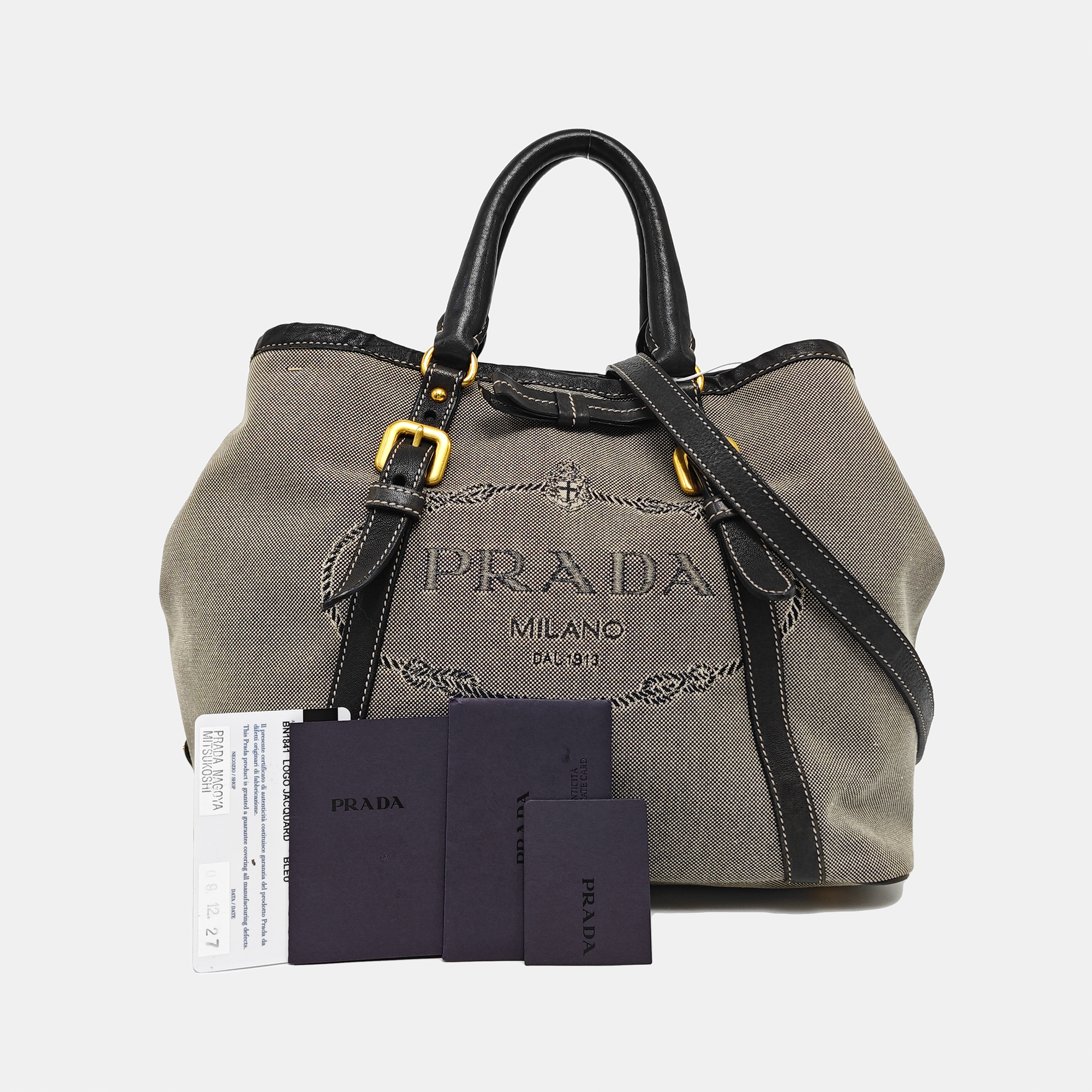 Fabric Shoulder Bag Gray