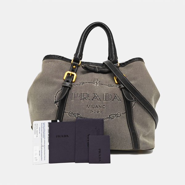 Fabric Shoulder Bag Gray