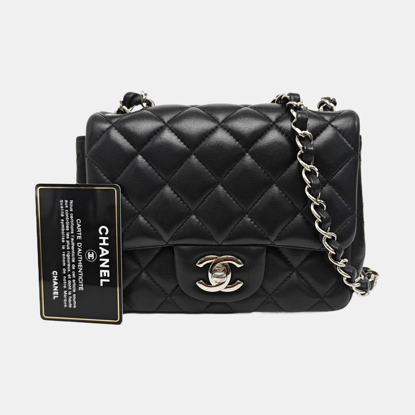 CLASSIC FLAP Mini Quilted Lambskin Black