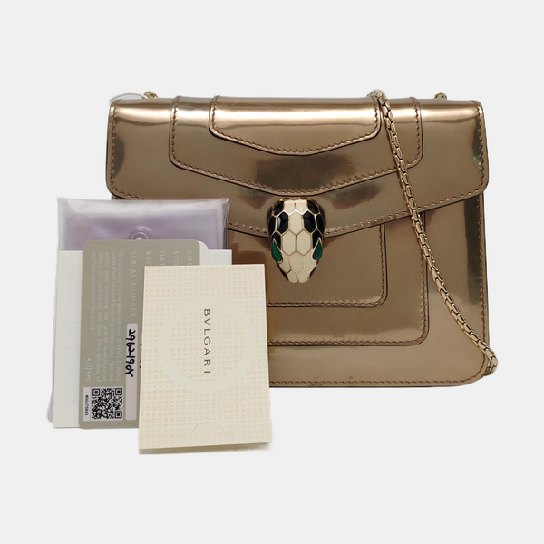 SERPENTI FOREVER Small Quilted Calfskin Beige