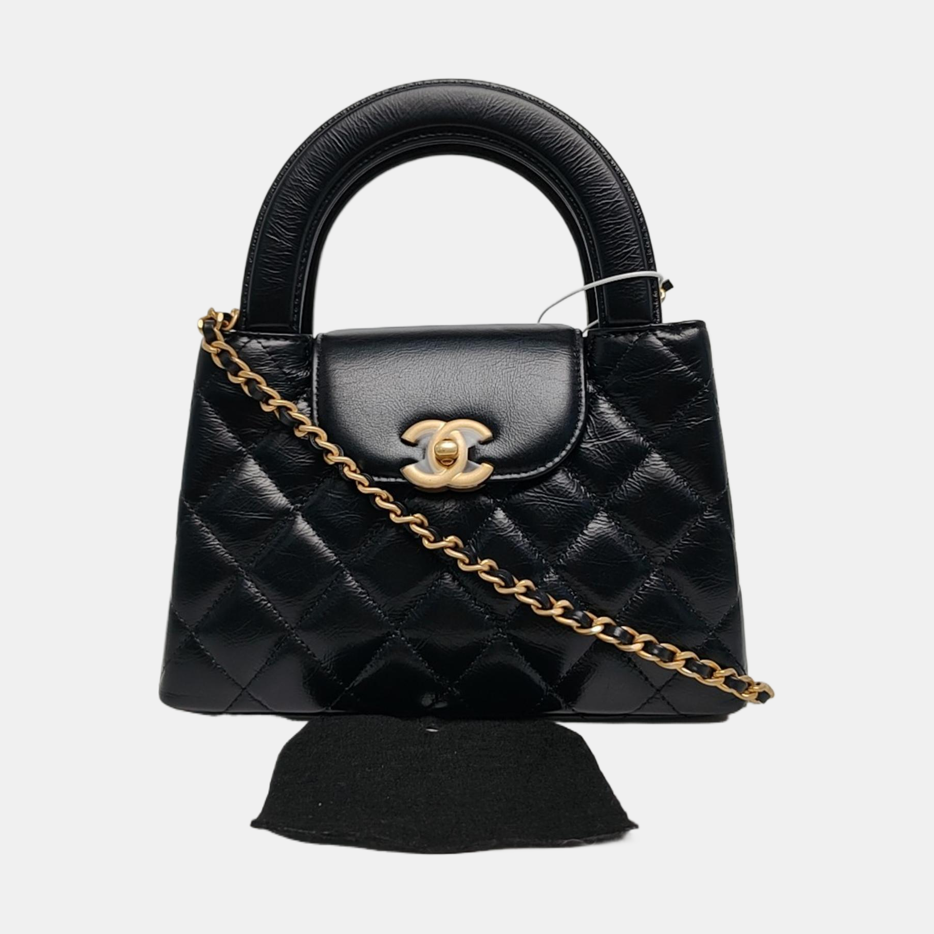 KELLY Mini Quilted Calfskin Black