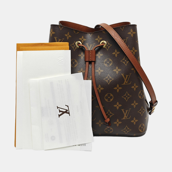 NÉONOÉ MM Monogram Coated Canvas Brown