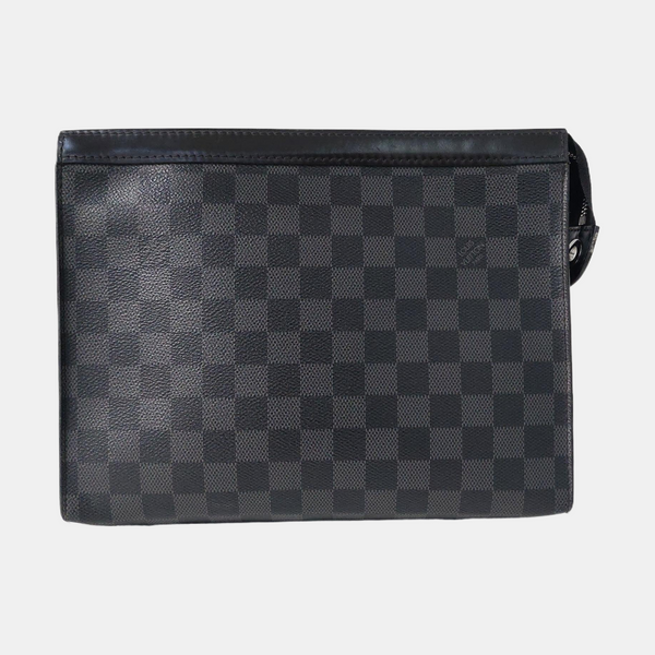 Pochette Voyag MM Damier Graphite Coated Canvas Gray