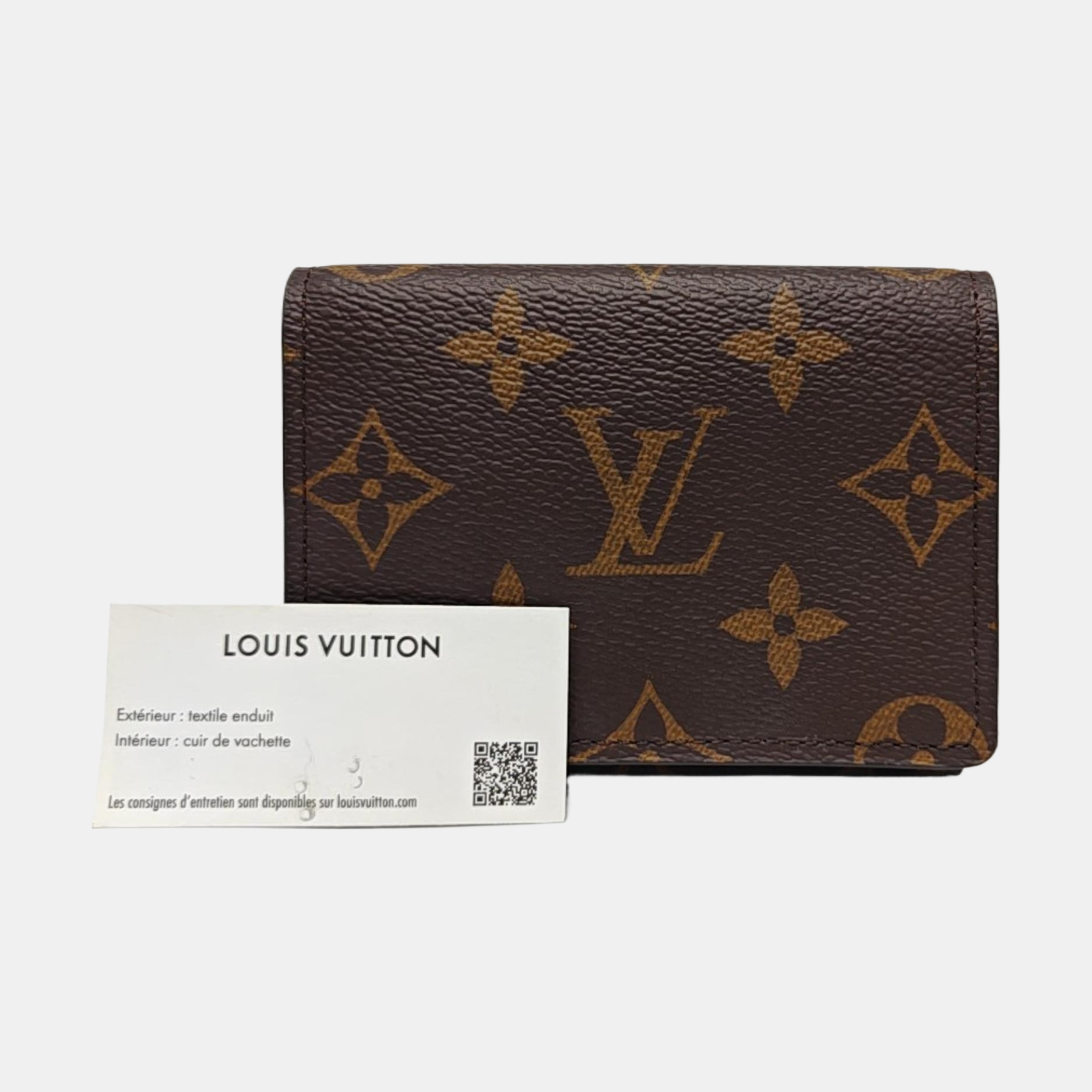 ENVELOPPE Monogram Coated Canvas Brown Wallet