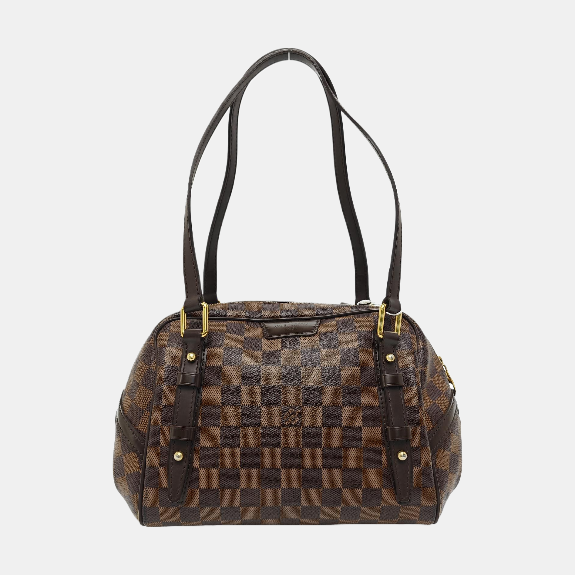RIVINGTON PM Damier Ebene Coated Canvas Brown