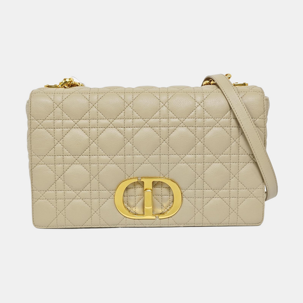 Dior Caro Cannage Calfskin Beige