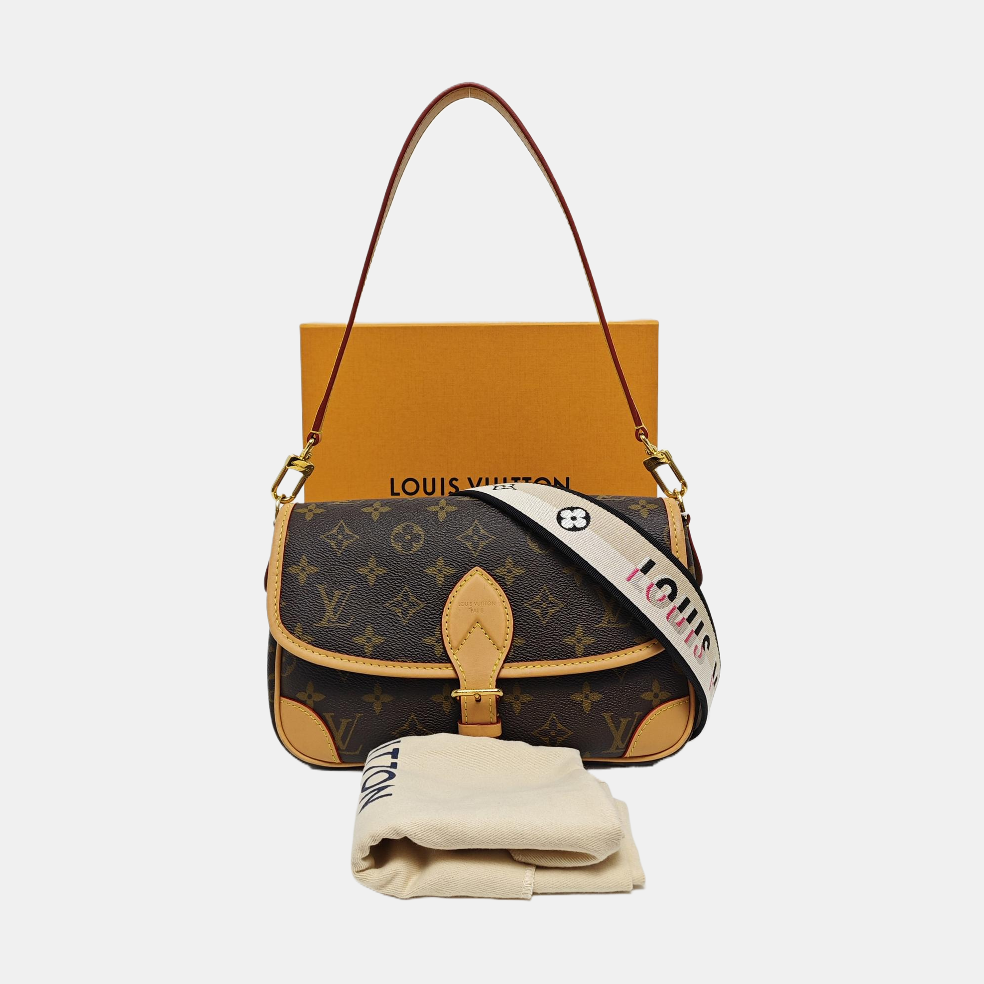DIANE Monogram Coated Canvas Brown