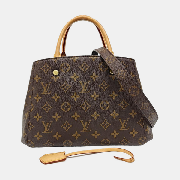 MONTAIGNE Monogram Coated Canvas Brown