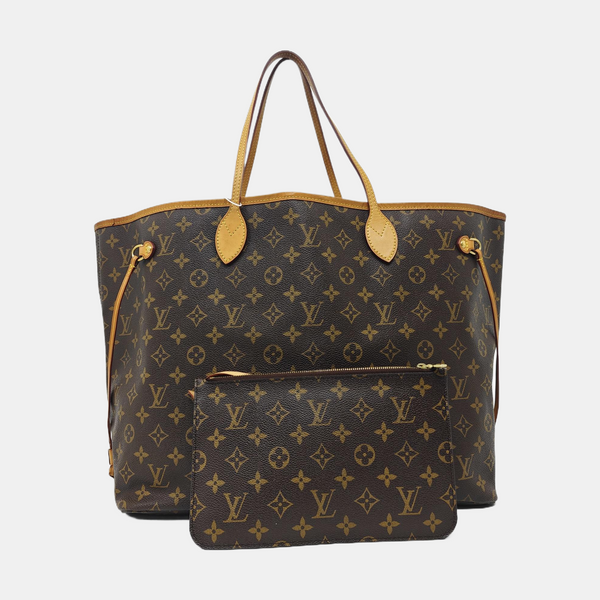 NEVERFULL GM Monogram Coated Canvas Brown