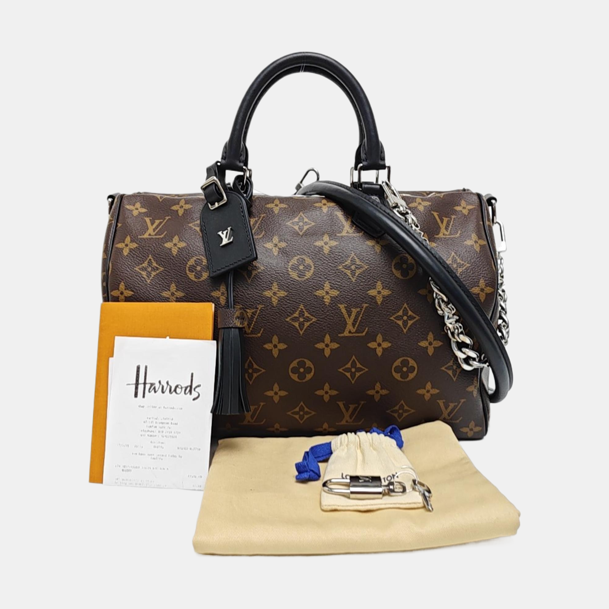 SPEEDY SOFT 30 Monogram Coated Canvas Brown