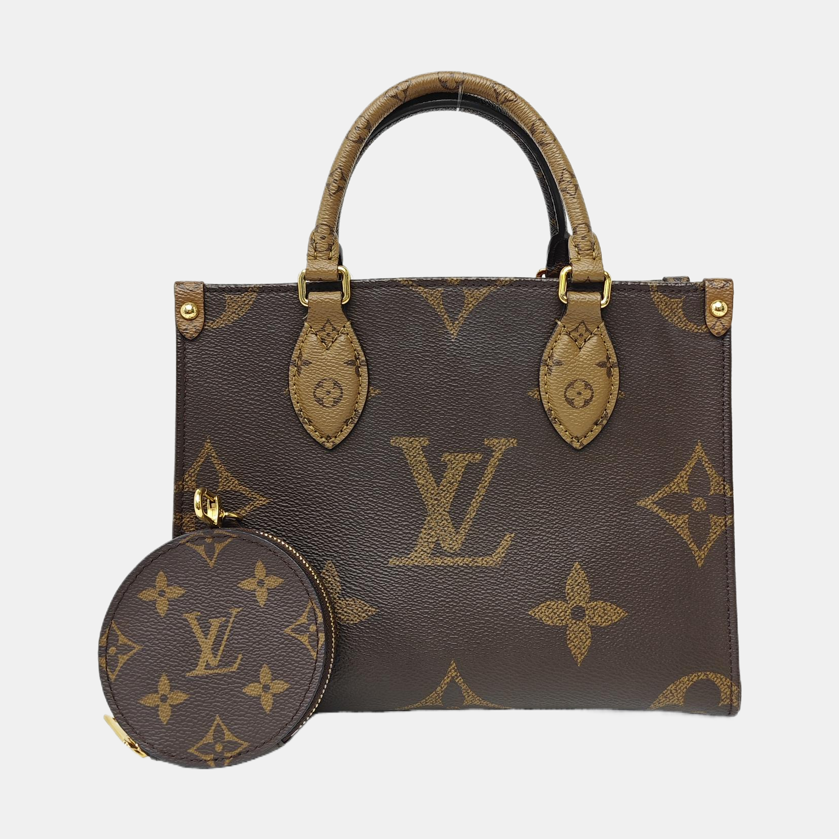 ONTHEGO PM Monogram Coated Canvas Brown