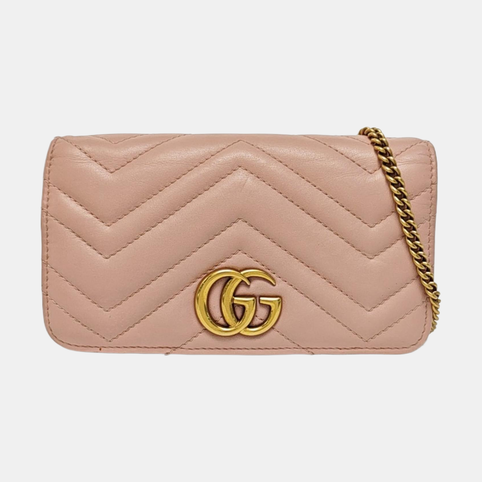 GG Marmont Super Mini Quilted Calfskin Pink