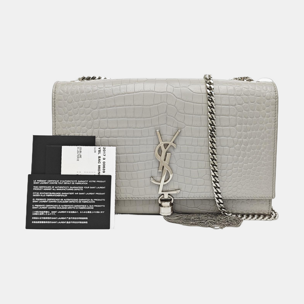 KATE Medium Calfskin Gray
