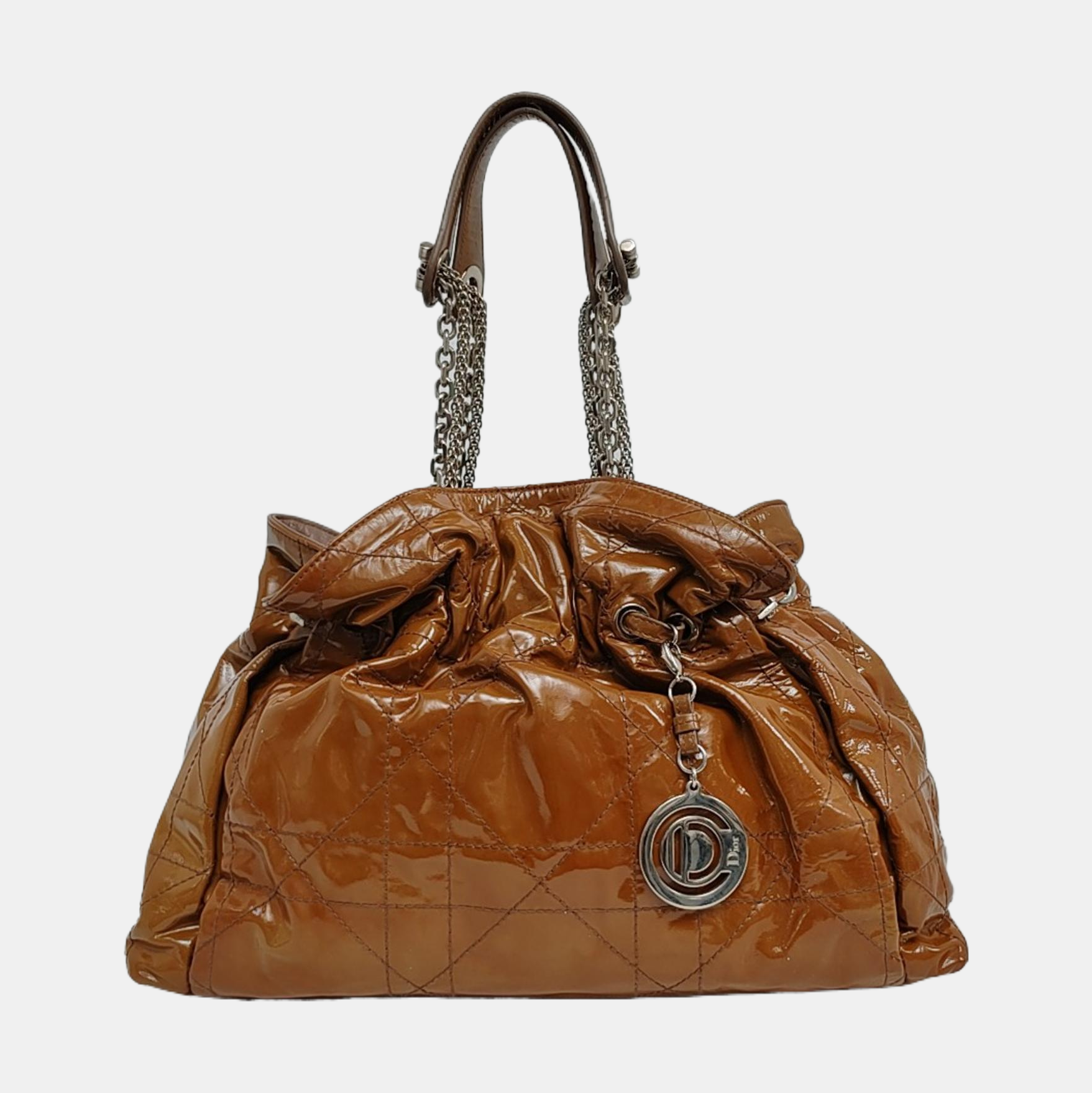Le Trente Cannage Patent Leather Brown