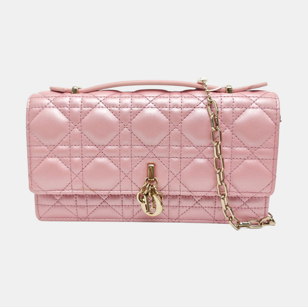 Lady Dior Mini Cannage Lambskin Pink