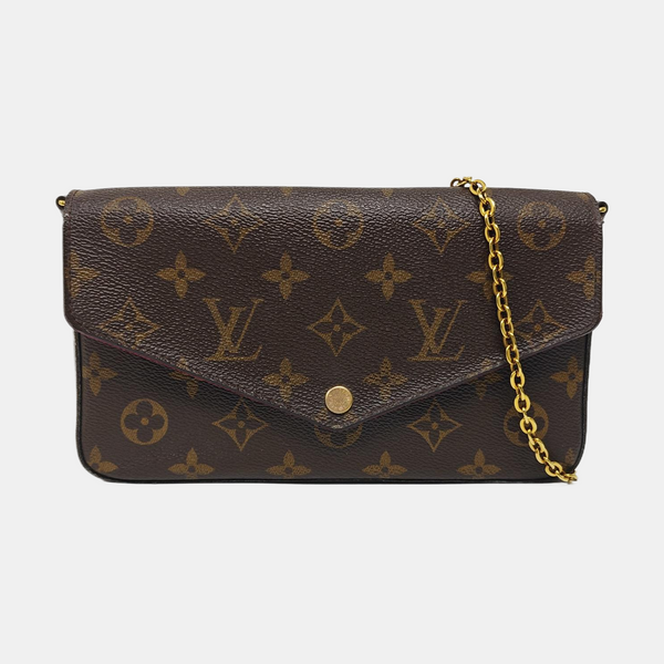 Authenticated pre-owned  FÉLICIE Monogram Coated Canvas Brown - Shoulder Bag at Looply