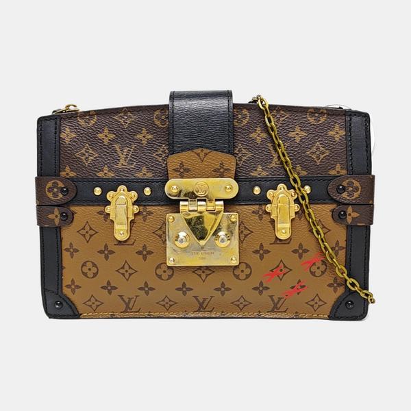 TRUNK Monogram Coated Canvas Brown