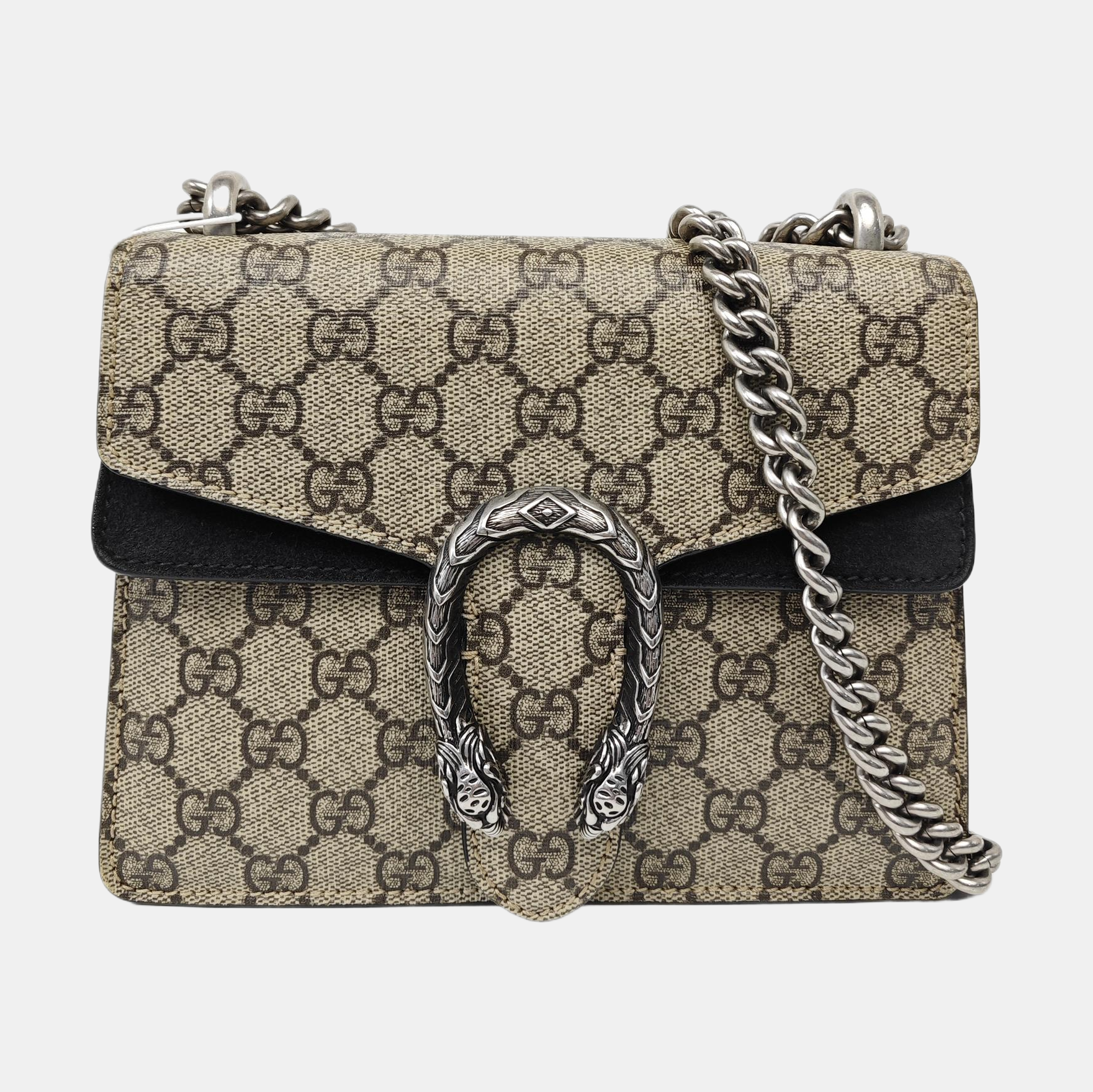 Dionysus Mini Monogram Coated Canvas Beige