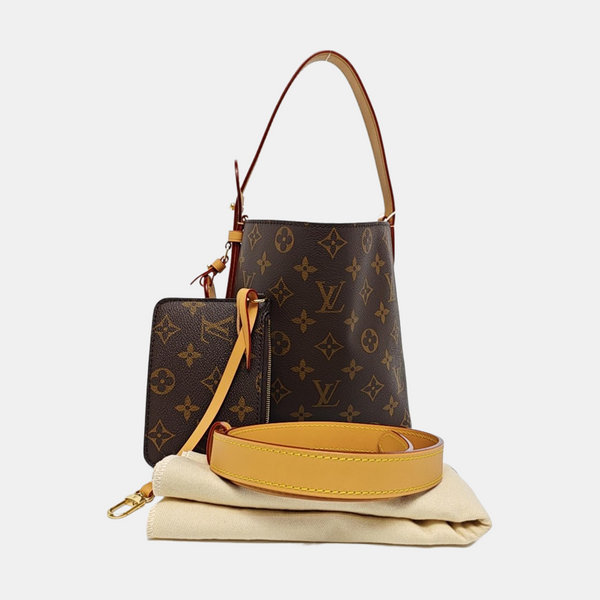 ALL IN BB Monogram Coated Canvas Brown