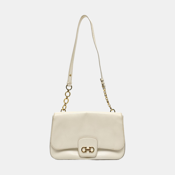Calfskin Shoulder Bag White