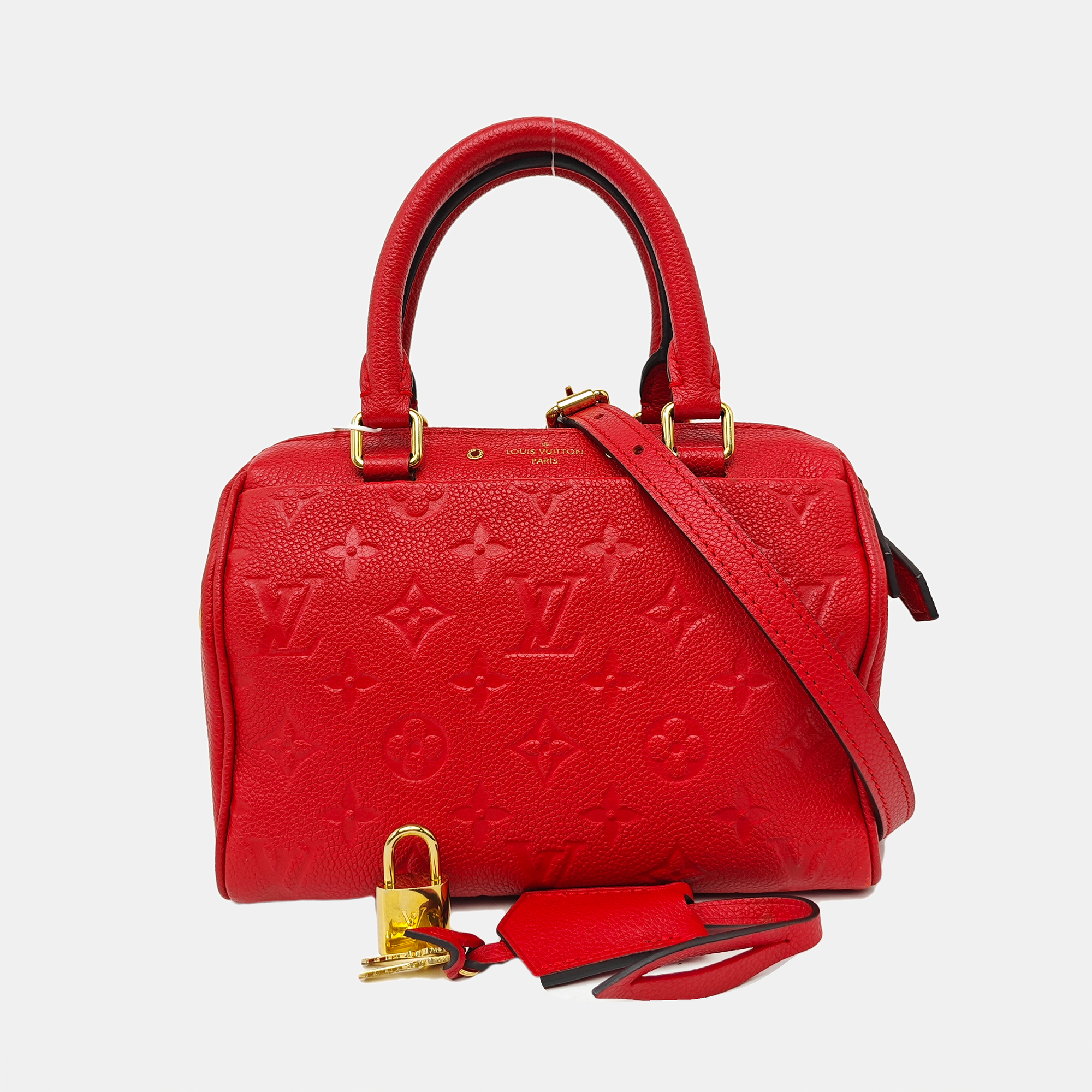 SPEEDY 20 Monogram Calfskin Red