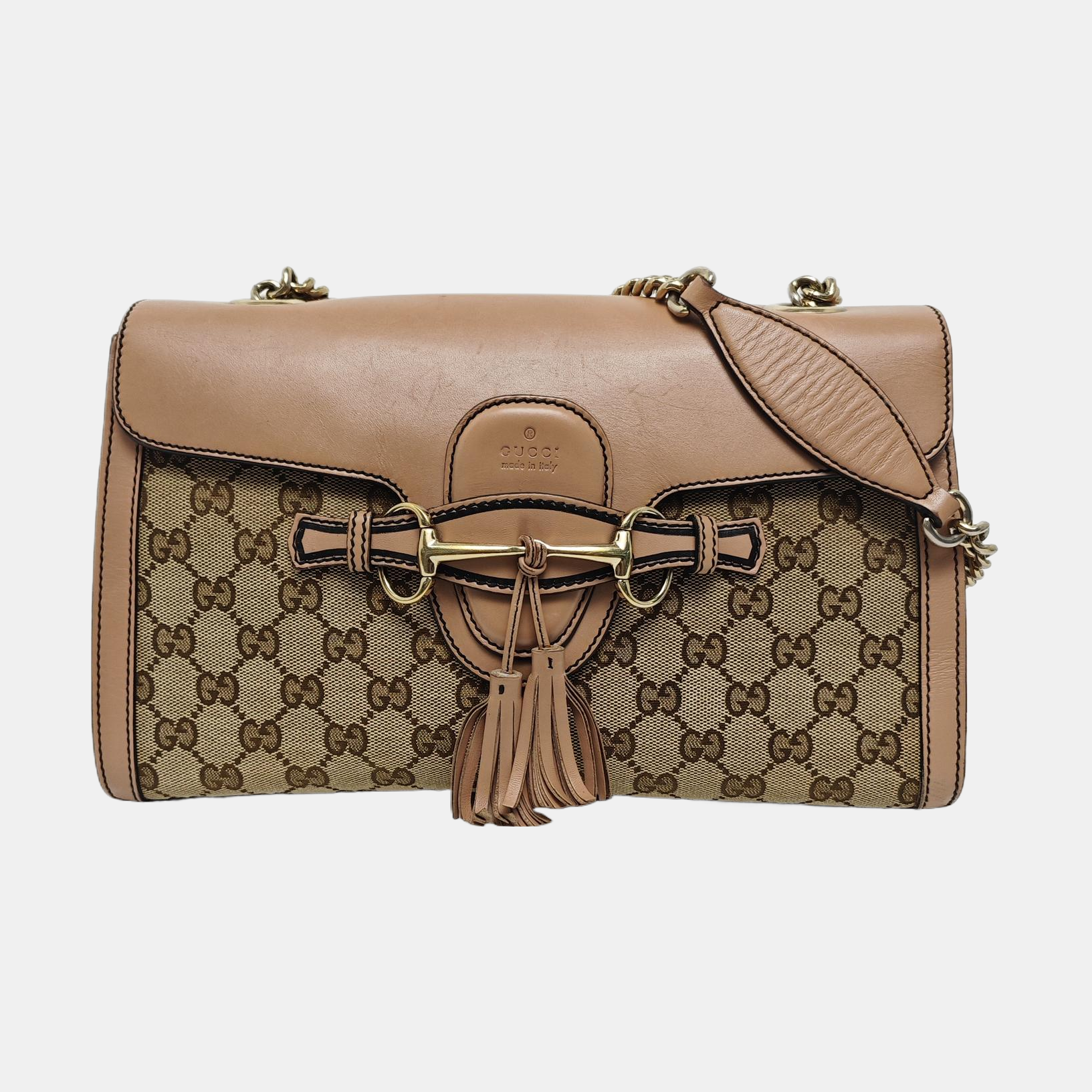 Emily Chain Monogram Fabric Brown