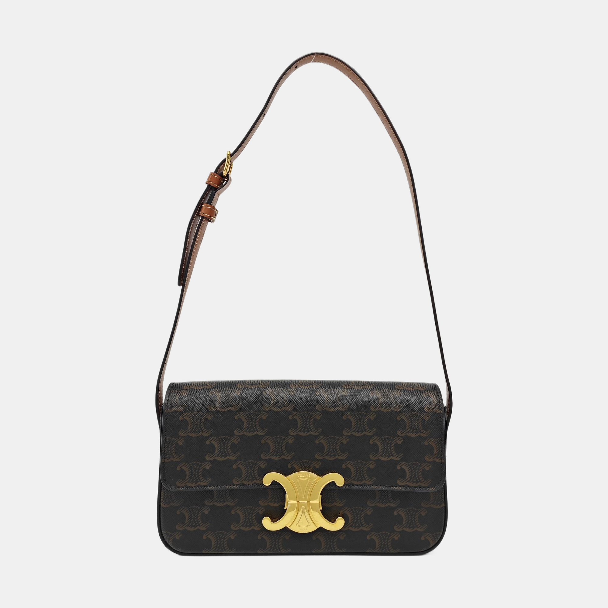TRIOMPHE Small Coated Canvas Brown