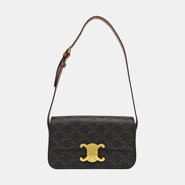 TRIOMPHE Small Coated Canvas Brown