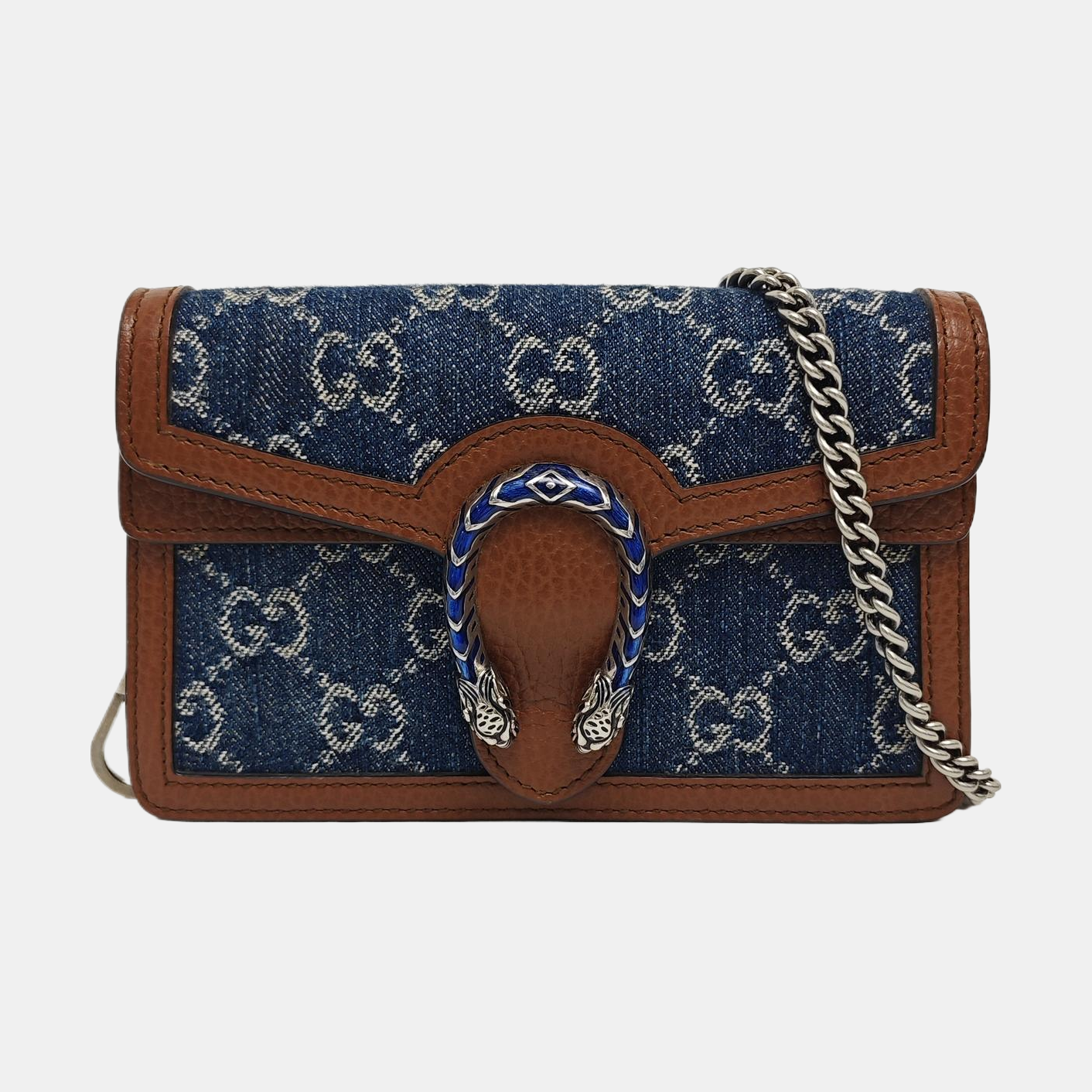 Dionysus Super Mini Monogram Denim Blue