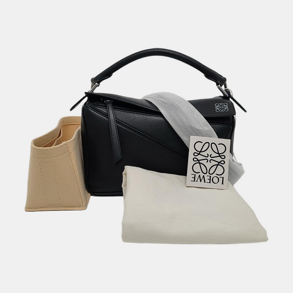 Puzzle Edge Small Calfskin Black