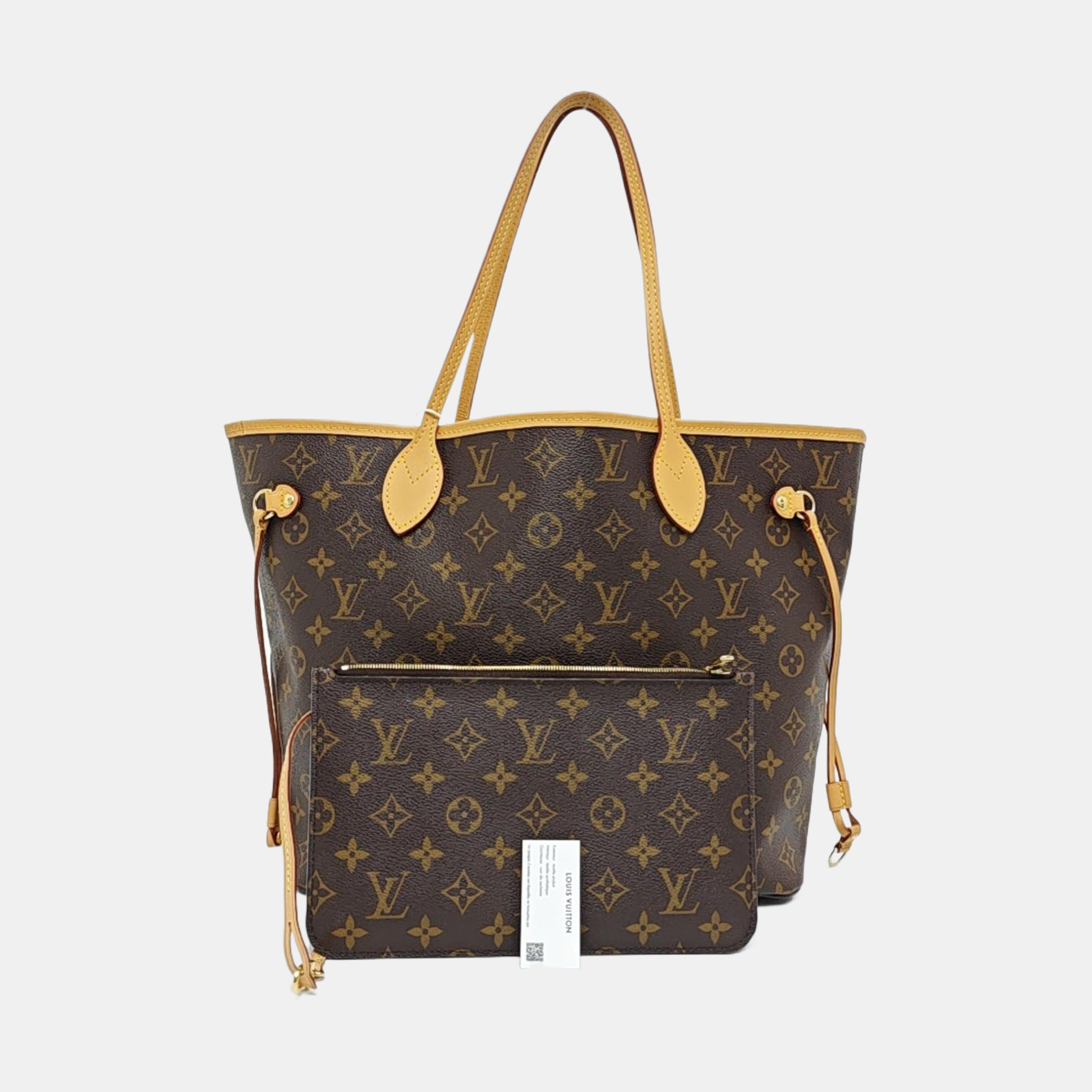 NEVERFULL MM Monogram Coated Canvas Brown