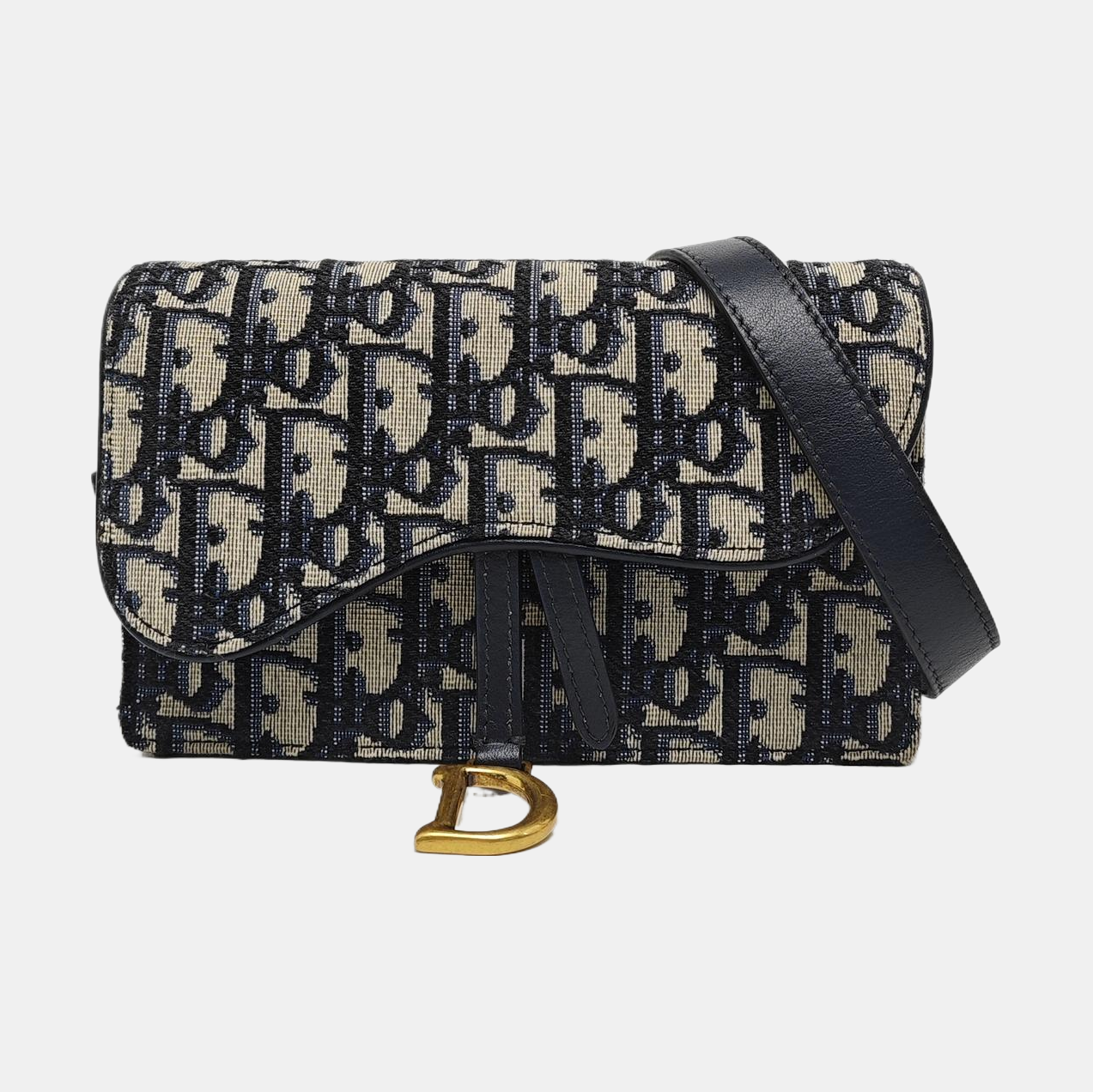 Saddle Mini Oblique Canvas Blue