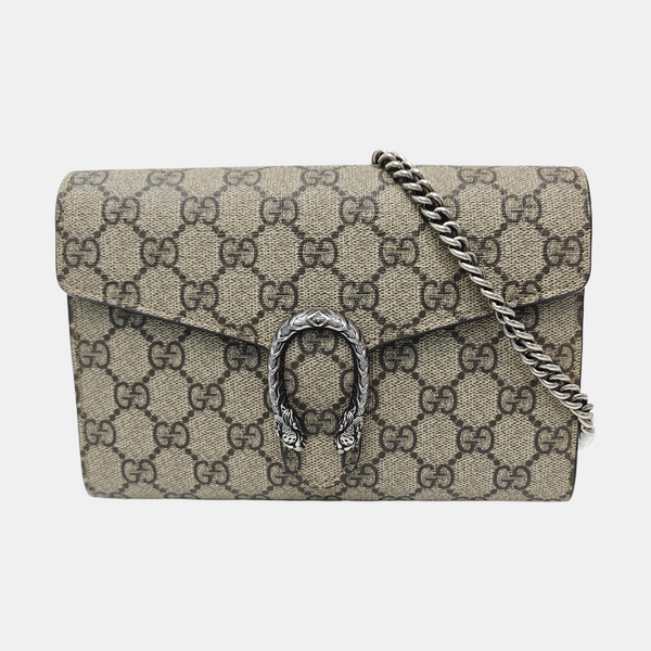 Dionysus Mini Monogram Coated Canvas Black